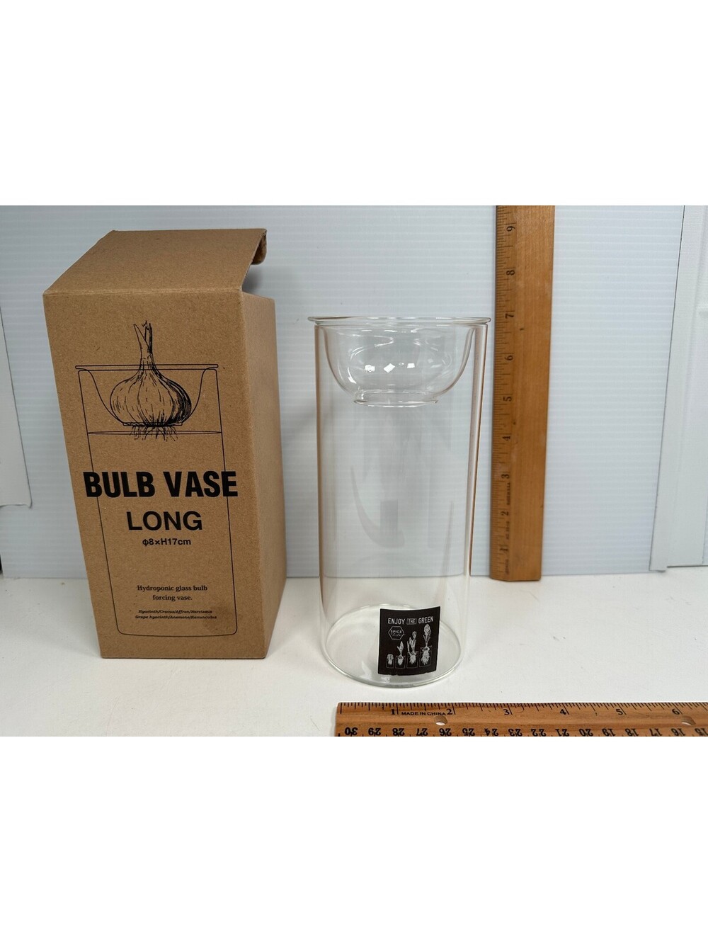 Glass Bulb Vase Long Hydroponic Glass Bulb Forcing Vase Propagation
